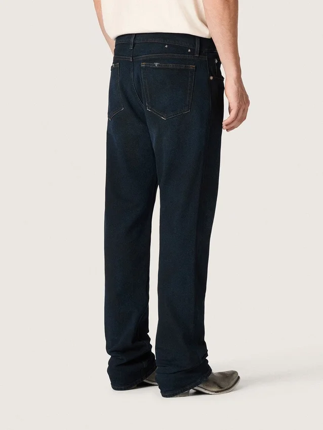 Slim-Fit-Herrenjeans aus dunklem Indigo-Stretch-Denim