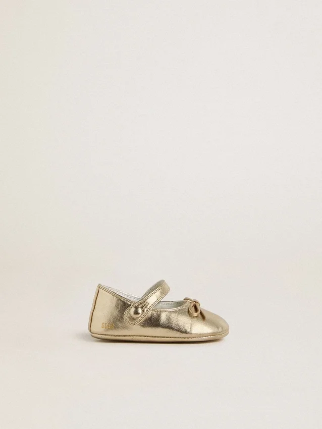 Sofi Baby-Ballerinas aus goldenem Leder