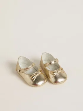 Sofi Baby-Ballerinas aus goldenem Leder