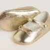 Sofi Baby-Ballerinas aus goldenem Leder