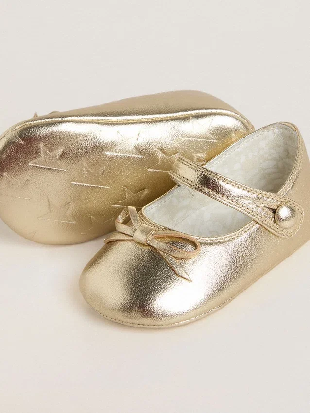 Sofi Baby-Ballerinas aus goldenem Leder