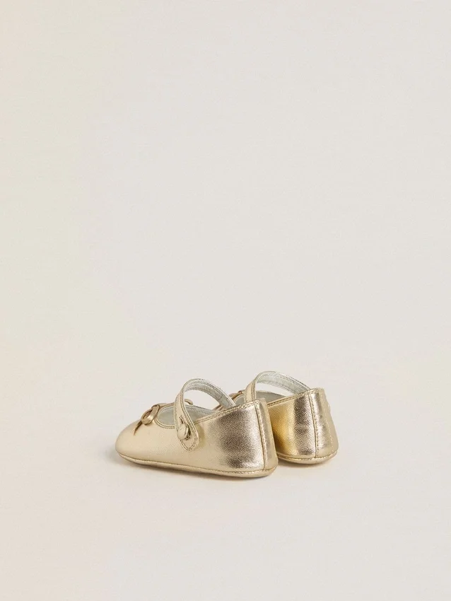 Sofi Baby-Ballerinas aus goldenem Leder
