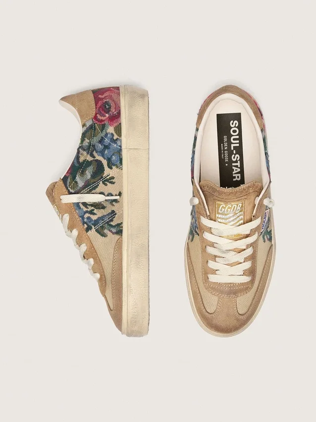Soul Star für Damen aus Canvas und Wildleder mit farbenfrohem Print