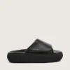 Space-Star-Slipper für Damen aus schwarzem Leder