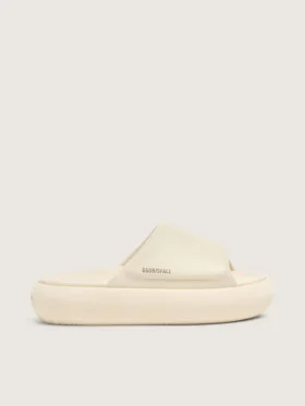 Space-Star-Slipper für Damen aus weissem Leder