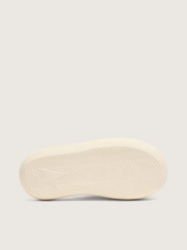 Space-Star-Slipper für Damen aus weissem Leder