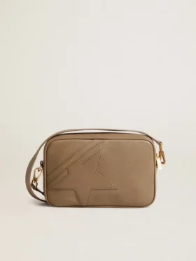 Star Bag aus salbeigrünem Leder mit Ton-in-Ton-Stern