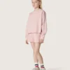 Mädchenshorts «Star» aus rosa Baumwolle mit Aufnäher und Logo
