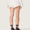 Star-Damen-Shorts aus grauem Melange-Fleece