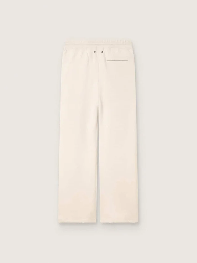 Star Unisex-Sweathose aus fleece in Vintage-Weiss