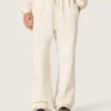 Star Unisex-Sweathose aus fleece in Vintage-Weiss