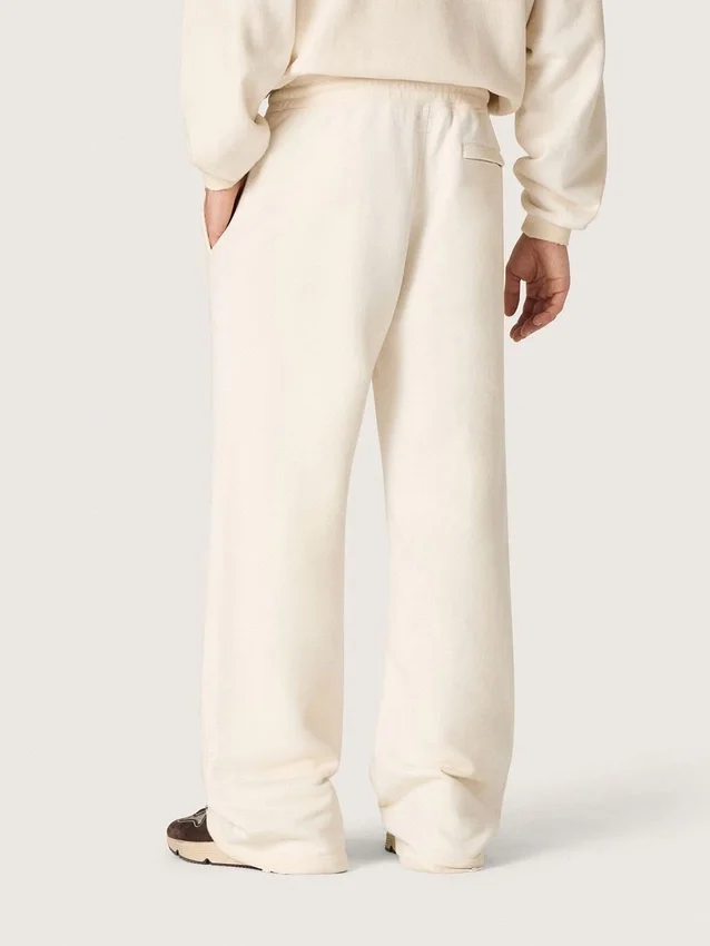 Star Unisex-Sweathose aus fleece in Vintage-Weiss