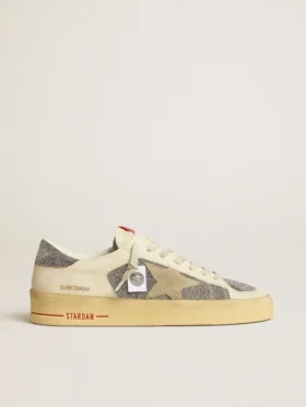 Stardan für Herren aus Wildleder mit Sand-Stern und Swarovski-Kristalleinsätzen