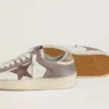 Stardan LTD für Damen aus Nappaleder und Wildleder mit mauvefarbenem Wildlederstern und lavendelfarbenem Wildleder-Fersenlasche