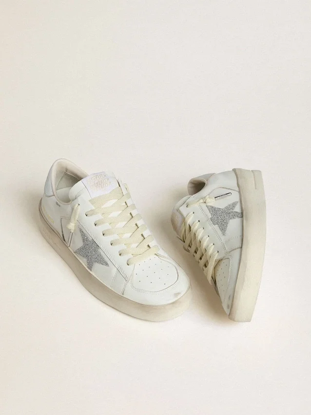 Stardan LTD für Damen mit Swarovski-Kristallstern und Fersenlasche aus Metallic-Leder