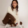 Stardan-Sneaker aus weissem Leder mit Used-Look