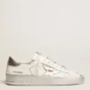 Stardan-Sneaker mit silbermetallischem Lederstern und Fersenlasche