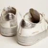 Stardan-Sneaker mit silbermetallischem Lederstern und Fersenlasche