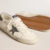 Super-Star aus Nappa mit grauem Stern aus Wildleder und Fersenlasche