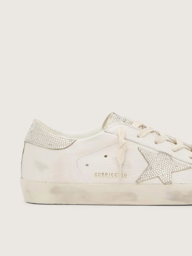 Super-Star für Damen aus Nappaleder mit Swarovski-Kristallstern und Fersenlasche