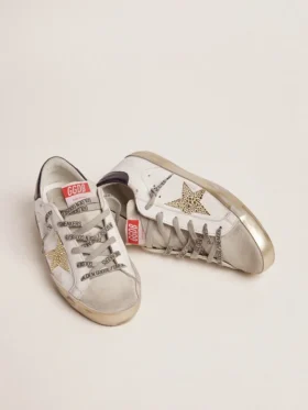 Super-Star für Damen mit blauer Fersenlasche und Swarovski-Kristallstern
