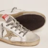 Super-Star für Damen mit blauer Fersenlasche und Swarovski-Kristallstern