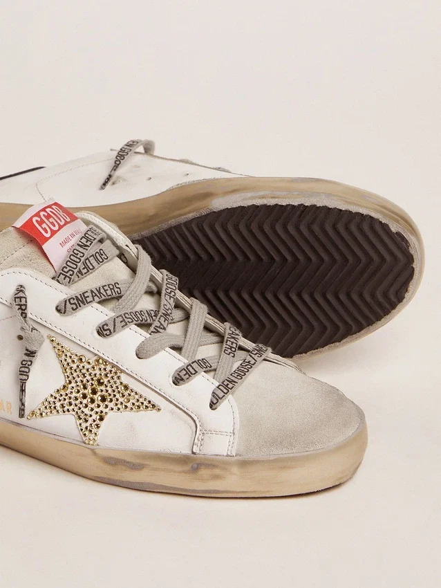 Super-Star für Damen mit blauer Fersenlasche und Swarovski-Kristallstern