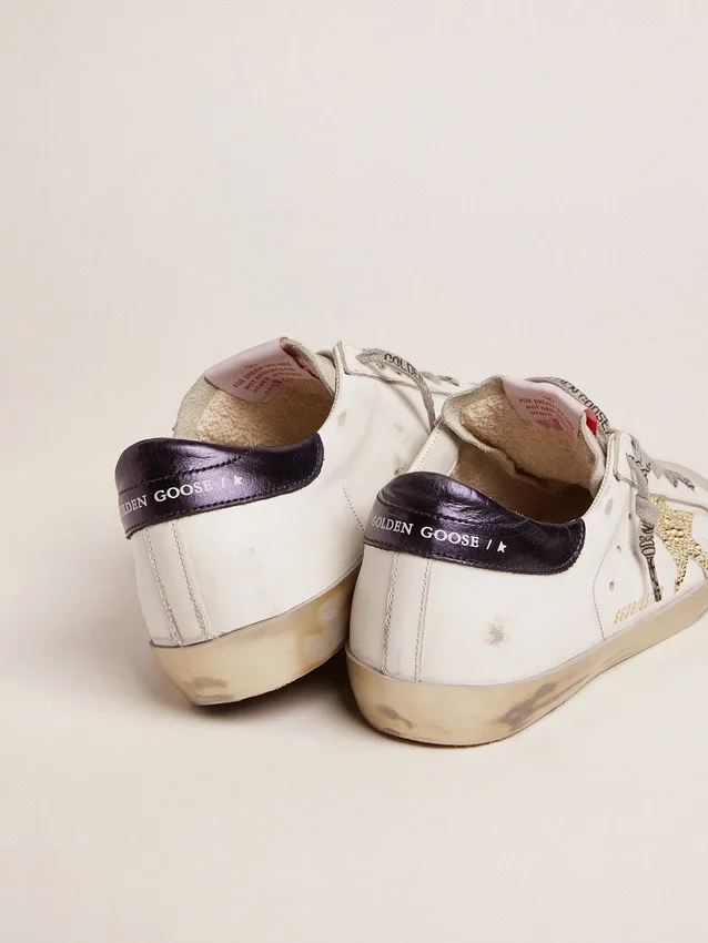 Super-Star für Damen mit blauer Fersenlasche und Swarovski-Kristallstern
