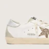 Super-Star für Damen mit goldenem Glitzerstern und eisgrauen Wildledereinsätzen