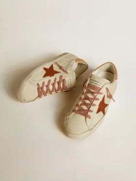 Super-Star für Damen mit Lederstern und Fersenlasche aus Leder mit Krokodil-Print