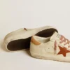Super-Star für Damen mit Lederstern und Fersenlasche aus Leder mit Krokodil-Print