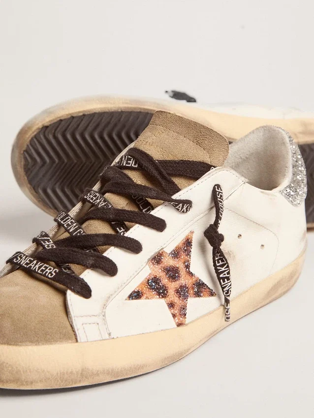 Super-Star für Damen mit Leopardenmuster und Swarovski-Kristallstern