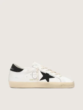 Super-Star für Damen mit schwarzem Swarovski-Kristallstern und Fersenlasche