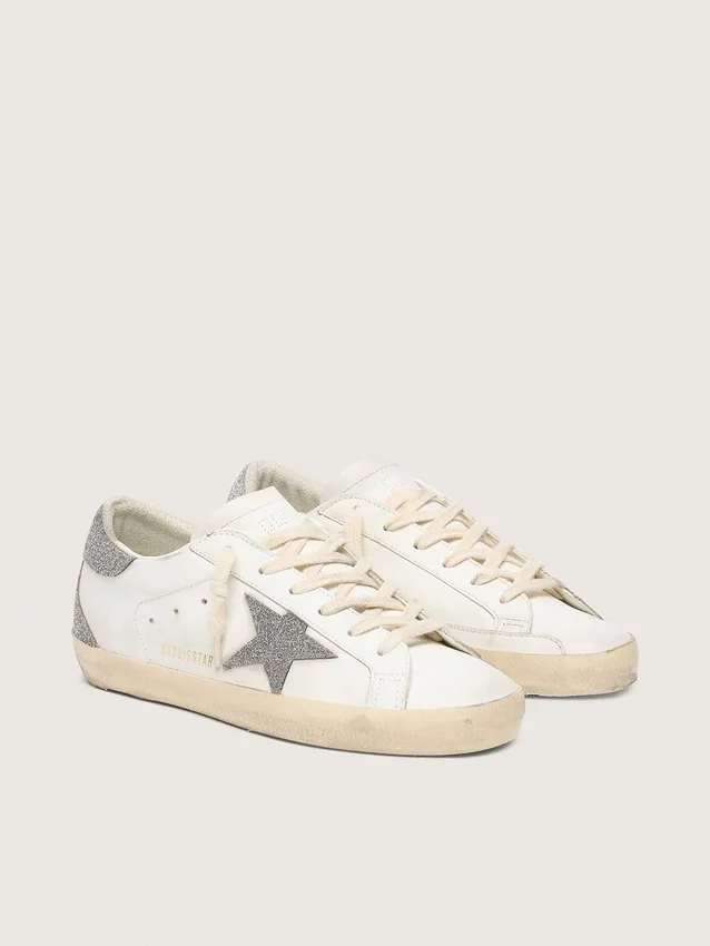 Super-Star für Damen mit silbernem Swarovski-Kristallstern und Fersenlasche