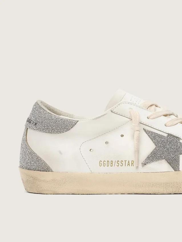 Super-Star für Damen mit silbernem Swarovski-Kristallstern und Fersenlasche