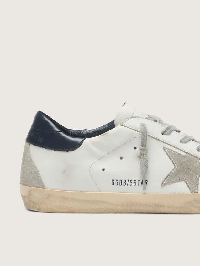 Super-Star für Damen mit Stern aus Wildleder und blauer Fersenlasche