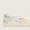 Super-Star für Damen mit Swarovski-Kristallen und rauchgrauem Lederstern
