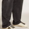 Super-Star für Herren aus Nappa mit grünem Lederstern und grauer Lederlasche an der Ferse