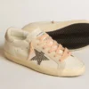 Super-Star LTD aus Leder mit beigem Stern aus Wildleder und Swarovski-Nieten