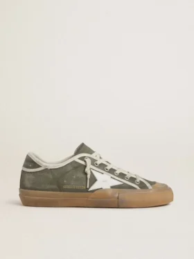Super-Star LTD für Damen aus grünem Canvas mit weissem Lederstern