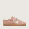 Super-Star LTD für Damen aus rosa Wildleder mit Stern aus platinfarbenem Metallic-Leder