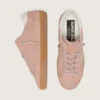 Super-Star LTD für Damen aus rosa Wildleder mit Stern aus platinfarbenem Metallic-Leder