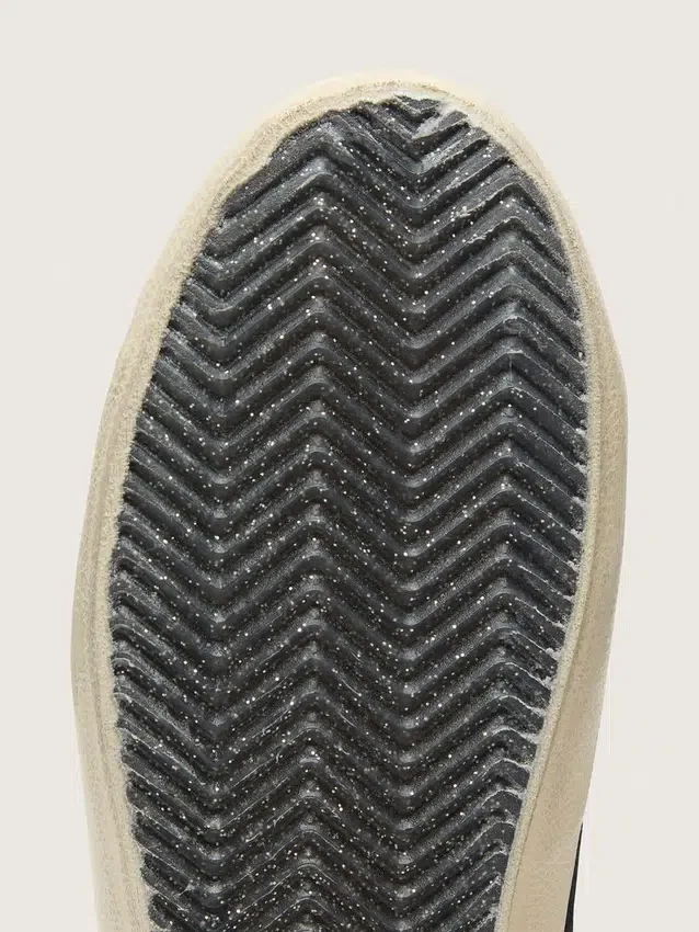 Super-Star LTD für Damen aus schwarzem Wildleder mit schwarzem Glitzerstern und schwarzer Fersenlasche aus Leder
