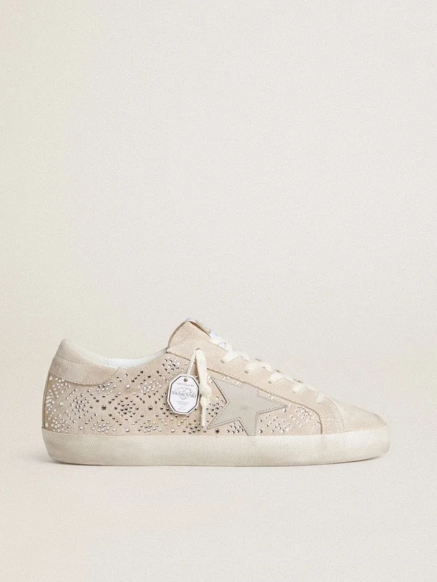 Super-Star LTD für Damen aus Wildleder mit Swarovski-Kristallen und eisgrauem Lederstern