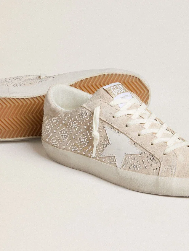 Super-Star LTD für Damen aus Wildleder mit Swarovski-Kristallen und eisgrauem Lederstern