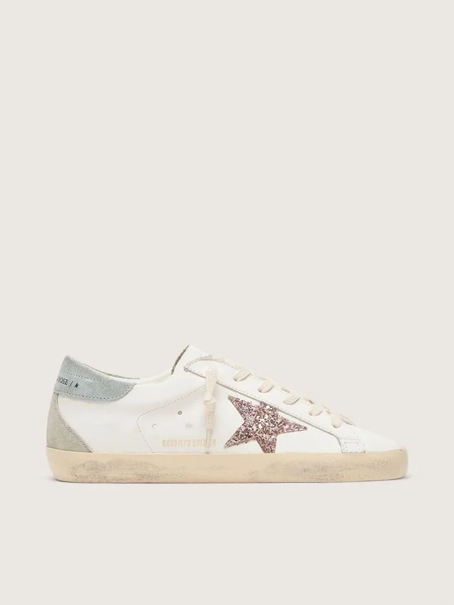 Super-Star LTD für Damen mit mehrfarbigem Glitzerstern und Fersenlasche aus Wildleder