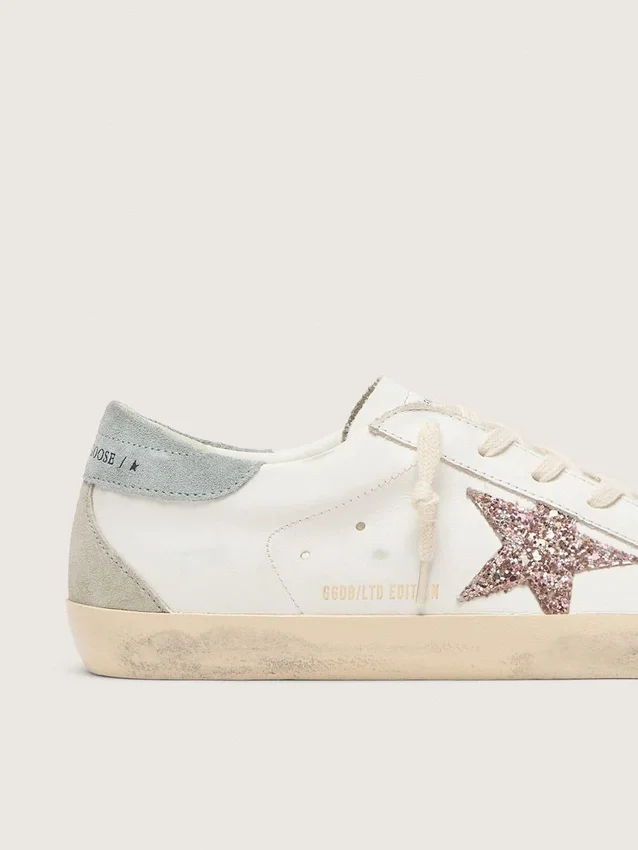 Super-Star LTD für Damen mit mehrfarbigem Glitzerstern und Fersenlasche aus Wildleder