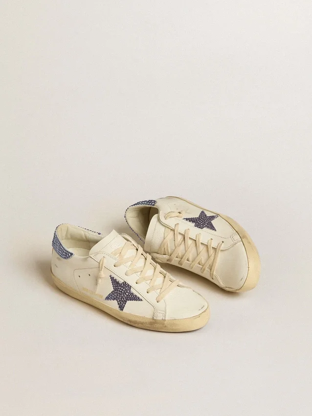 Super-Star LTD für Damen mit Stern aus Wildleder und Fersenlasche mit Swarovski-Kristallen