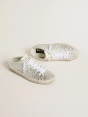 Super-Star Sabot LTD für Damen mit grauem Stern aus Wildleder und Swarovski-Kristallen