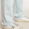 Super-Star Sabot mit einem platinfarbenen Glitzerstern und einer Zunge aus Wildleder